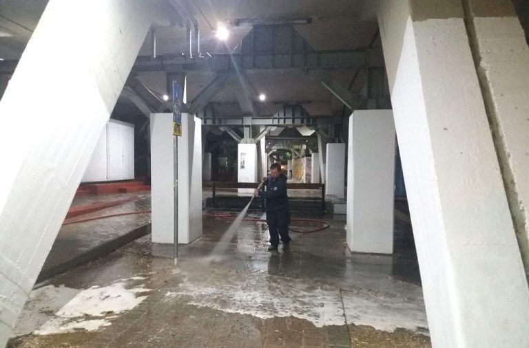 Καθαρισμός του Σταθμού ΗΣΑΠ Αμαρουσίου