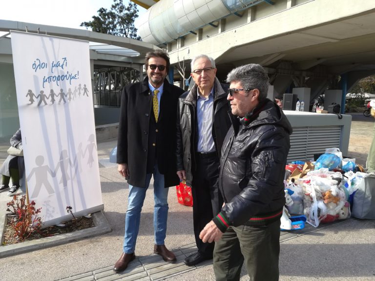 Παρουσία του Δημάρχου Αμαρουσίου Θεόδωρου Αμπατζόγλου η δράση «Όλοι Μαζί Μπορούμε» του ΣΚΑΪ, στο σταθμό του ΗΣΑΠ