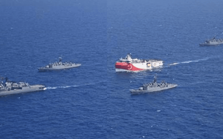 Νοτιοανατολικά κινείται πλέον το τουρκικό ερευνητικό πλοίο «Oruc Reis» παρακολουθούμενο από μονάδες και μέσα των Ενόπλων Δυνάμεων