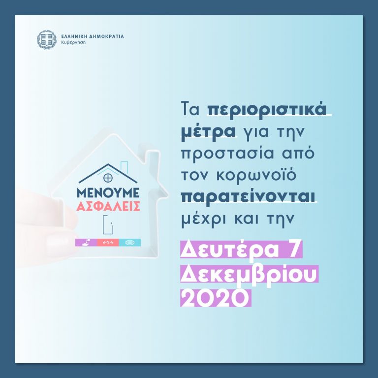 Παράταση περιοριστηκών μέτρων anti-covid
