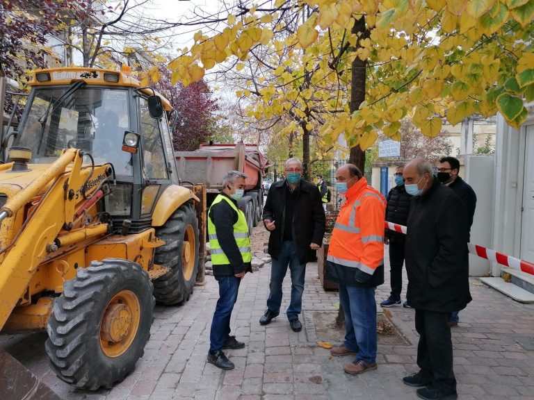 Αυτοψίες του Δημάρχου Αμαρουσίου Θ. Αμπατζόγλου σε εκτελούμενα έργα στην Αγία Φιλοθέη και το Κέντρο Αμαρουσίου – Δήμος Αμαρουσίου
