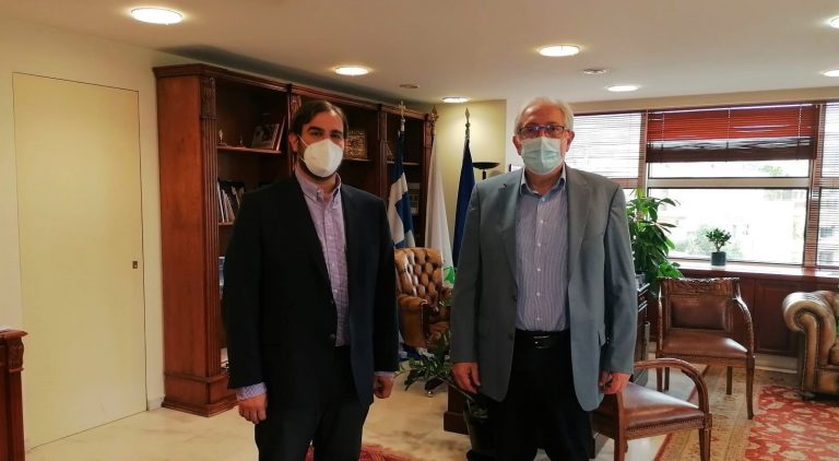 Συνάντηση του Δημάρχου Αμαρουσίου Θ. Αμπατζόγλου με τον Πρόεδρο της ΜΟΔ Γ. Παπαδημητρίου – Δήμος Αμαρουσίου