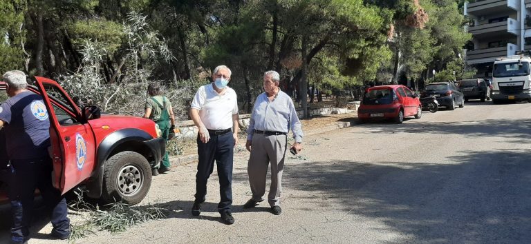 Αυτοψία του Δημάρχου Αμαρουσίου Θ. Αμπατζόγλου στην περιοχή της Νέας Λέσβου σε εργασίες καθαρισμών, αποψιλώσεων, συντήρησης πρασίνου και τεχνικών επισκευών – Δήμος Αμαρουσίου