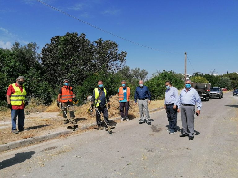 Αυτοψία του Δημάρχου Αμαρουσίου Θ. Αμπατζόγλου σε έργα καθαριότητας, πρασίνου και τεχνικών συντηρήσεων στην περιοχή του Στούντιο Άλφα – Δήμος Αμαρουσίου