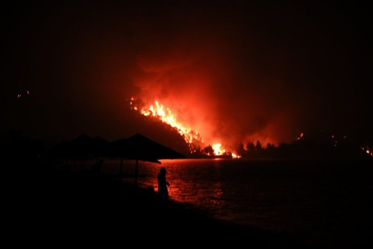 Φωτιά: Πύρινη κόλαση στην Εύβοια, στις φλόγες Ελληνικά, Βασιλικά και Ψαροπούλι (βίντεο)