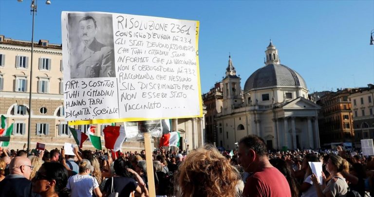 Γαλλία – Ιταλία – Πολωνία: Διαδηλώσεις αντιεμβολιαστών