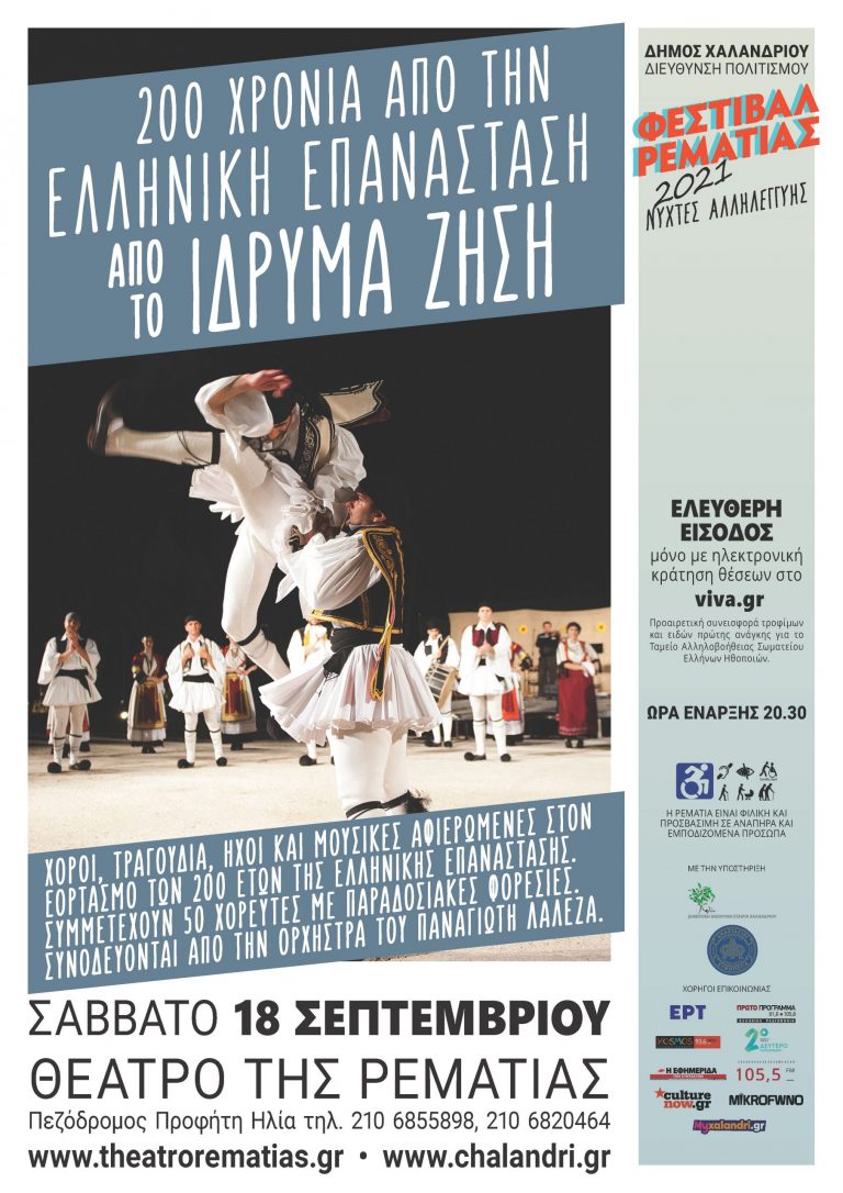 «Διακόσια χρόνια από την Ελληνική Επανάσταση» από το Ίδρυμα Ζήση στη Ρεματιά – Δήμος Χαλανδρίου