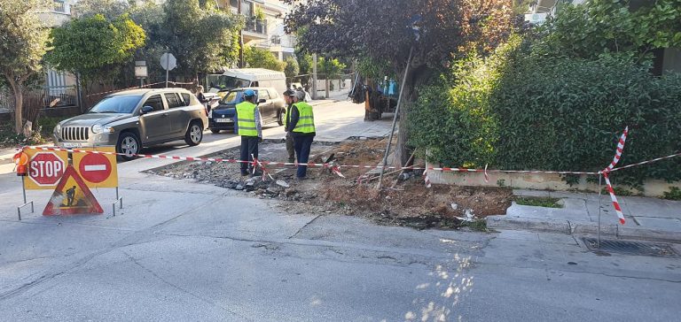 Ηρώων Πολυτεχνείου στο Κάτω Χαλάνδρι – Ξεκίνησαν οι εργασίες ανακατασκευής – Δήμος Χαλανδρίου