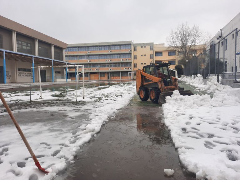 Εργασίες αποχιονισμού και κοπής επικίνδυνων κλαδιών σε Σχολεία και Παιδικούς Σταθμούς του Δήμου Αμαρουσίου – Δήμος Αμαρουσίου