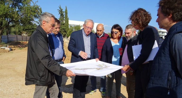 Αυτοψία του Δημάρχου Αμαρουσίου Θεόδωρου Αμπατζόγλου στο έργο κατασκευής πρότυπου πάρκου αναψυχής στην περιοχή του Αγίου Θωμά – Δήμος Αμαρουσίου