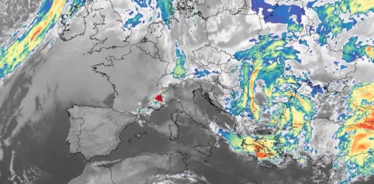 Meteo: Δείτε την απίστευτη ταχύτητα με την οποία κινείται η κακοκαιρία «Μπάρμπαρα»