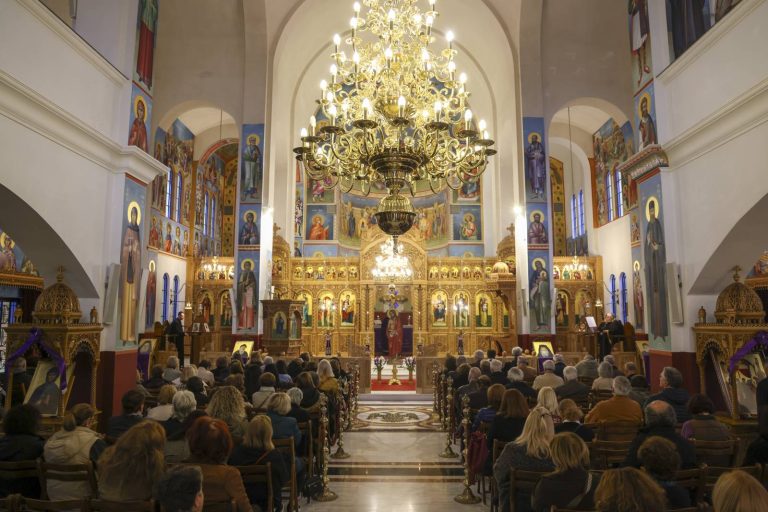 Η Μικτή Χορωδία Ενηλίκων ‘’Μουσικό Εργαστήρι Αγ.Φιλοθέης’’ Αμαρουσίου συμμετείχε με τις ψαλμωδίες της στην ακολουθία της Μεγάλης Τρίτης στον Ι.Ν. Υπαπαντής του Κυρίου στο Μαρούσι – Δήμος Αμαρουσίου