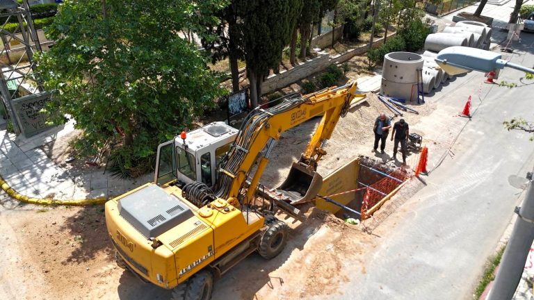 Συνεχίζεται το σημαντικό έργο ενίσχυσης της αντιπλημμυρικής προστασίας της περιοχής Αγίας Φιλοθέης Αμαρουσίου – Δήμος Αμαρουσίου